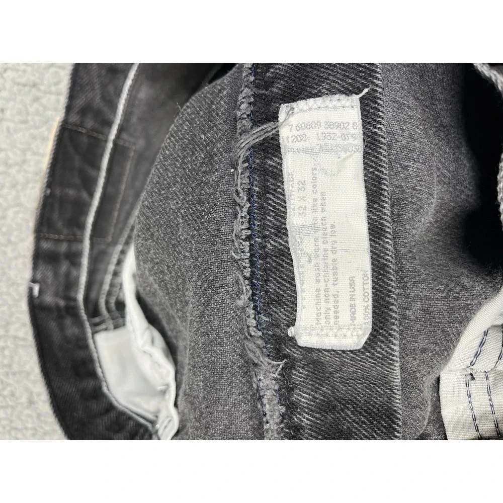 Wrangler Twenty X Jeans Mens 32‎ Black Tapered Made USA Denim Logo Western